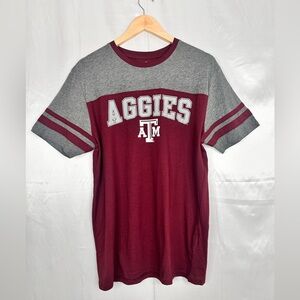 NWT Texas A&M Aggies‎ Maroon & Gray Graphic T-Shirt Size Large